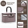 Large Outdoor Picnic Hiking Women Men Food Lunch Thermal Tote Cooler Basket Cooling Bag Insulated Bags