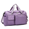 2022 Oxford Women Large Waterproof Traveling Sports Gym Duffle Bag Overnight Bags With Shoe Compartment