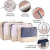High Quality Smellproof Travel Luggage Packing Cubes Set 8 Pieces Recycled Laundry Cosmetic Toiletry Shoe Bag