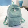Black Corduroy Kids Backpack Casual Rucksack for Students Custom Designer Mini Daypack Casual Multifunction Bag