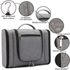 Unisex Women And Men Gray Polyester Zipper Skincare Tools Storage Cosmetic Bag Toiletry Bags with Hanging Hook
