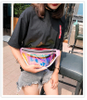 Clear Holographic Laser Belt Bags Reflective Transparent PVC Fanny Pack Waist Jelly Bag Women