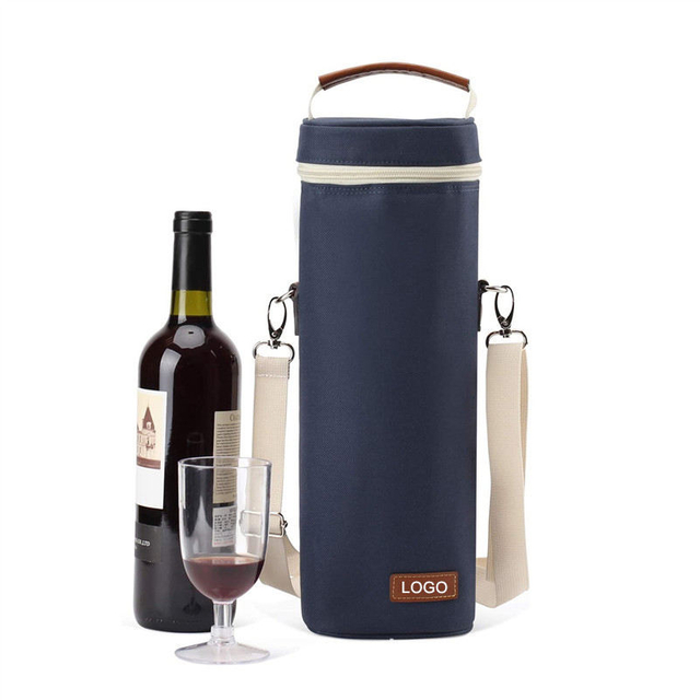 Single Wine Carrier Bag Waterproof Picnic Cooler Bag Travel Thermal Wine Tote Bag