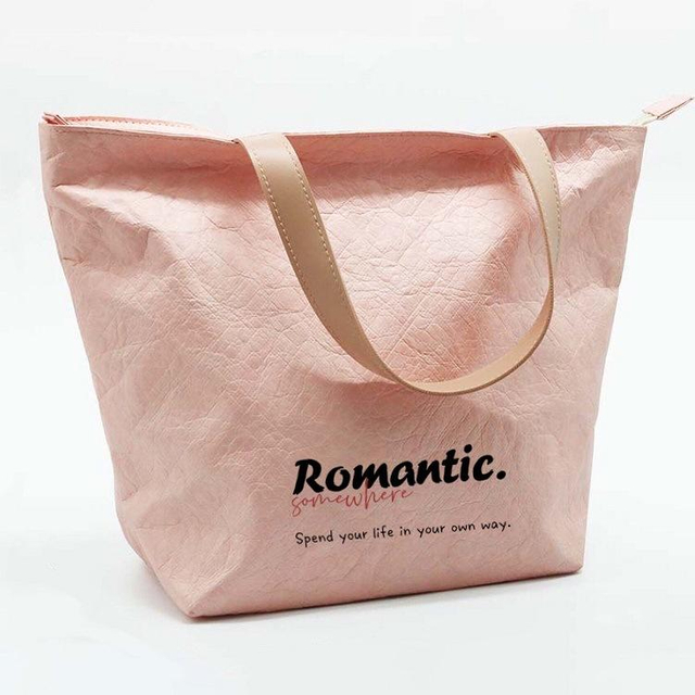 Reusable Waterproof Tyvek Shopping Bag Lightweight And Sturdy Daily Large Tote Bag Washable Shoulder Bag for Women Men