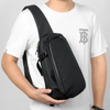waterproof nylon shoulder chest bag anti theft black sling crossbody bag one shoulder backpack for men