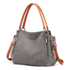 women durable canvas handbag tote bag with external pockets heavy duty casual shoulder bag for women