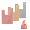 Cheap Cotton Linen Tote Wrist Bag Carry Handbag Girls Wristlet Tote Knotted Handle Bag