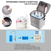 Breastmilk Cooler Bag And Baby Bottle Bag with Ice Pack 4 Large Baby Bottles Cooler Bag for Nursing Mother