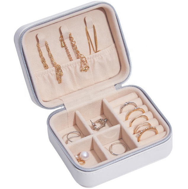 Custom Jewelry Boxes Embossed Logo Girls Box Packaging Jewelry PU Leather Waterproof Fashion Jewelry Box