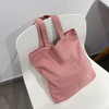 Eco Friendly Corduroy Tote Shopping Bags Unique Girls Women Tote Bag With Shoulder Strap
