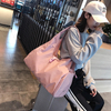 Waterproof 25L Sports Gym Bag with Shoe Pouch Foldable Travel Duffel Bag Shoulder Weekend Overnight Tote Bag for Women