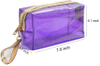 Glitter Cosmetic Bags PVC Transparent Zippered Toiletry Bag with Handle Strap Portable Clear Makeup Bag Pouch for Women