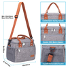 Reusable Insulated Lunch Bag Cooler Tote Bag,Soft Freezable Lunch Box Holder, Durable Portable Leakproof Thermal Lunch Cont
