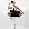 Customized Black Design Ladies Fashion Sports Yoga Mat Bag Eco Friendly Cotton Yoga Mat Bag Recycled