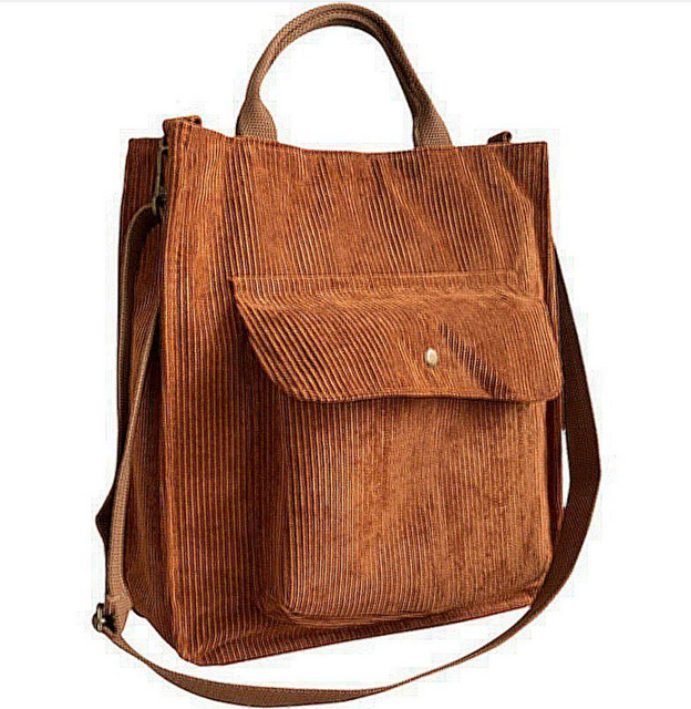 Custom Women's Corduroy Shoulder Bag Casual Crossbody Bag Corduroy Messenger Hobo Bag Handbag Tote Travel Purse
