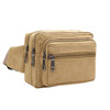 Munctifunctional Men's Canvas Outdoor Sports Travel Custom Square Fanny Pack Waist Belt Bag With Large Pockets