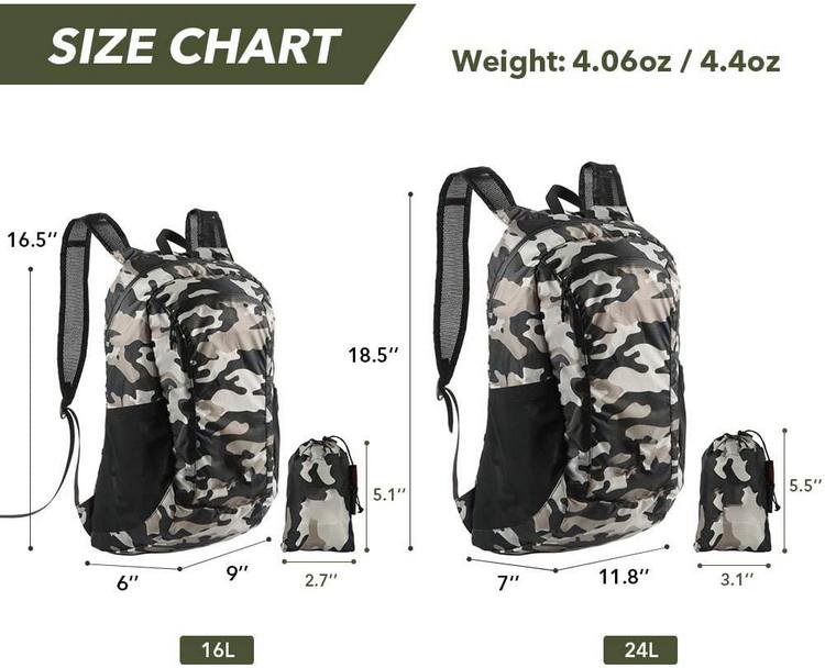 Wholesale waterproof camouflage backpack foldable travel backpack hiking multifunctional folding rucksack