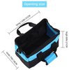 Large 16-inch Wide Mouth Electrician Tool Kit Bag Heavy Duty Builders Carpenters Organizer for Tool Storage