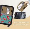 Women Red Polyester Toiletry Bag Set Custom Color Personal Label Logo Makeup Sets Cosmetic Bags Make Up Zipper Pouch