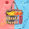 High Quality Polyester Canvas Insulation Lunch Bag Thickness Thermal Foam Picnic Cooler Bag With Detachable Shoulder Strap