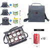 Heavy Wax Canvas Thermal Insulated Cooler Lunch Bag With Shoulder Strap