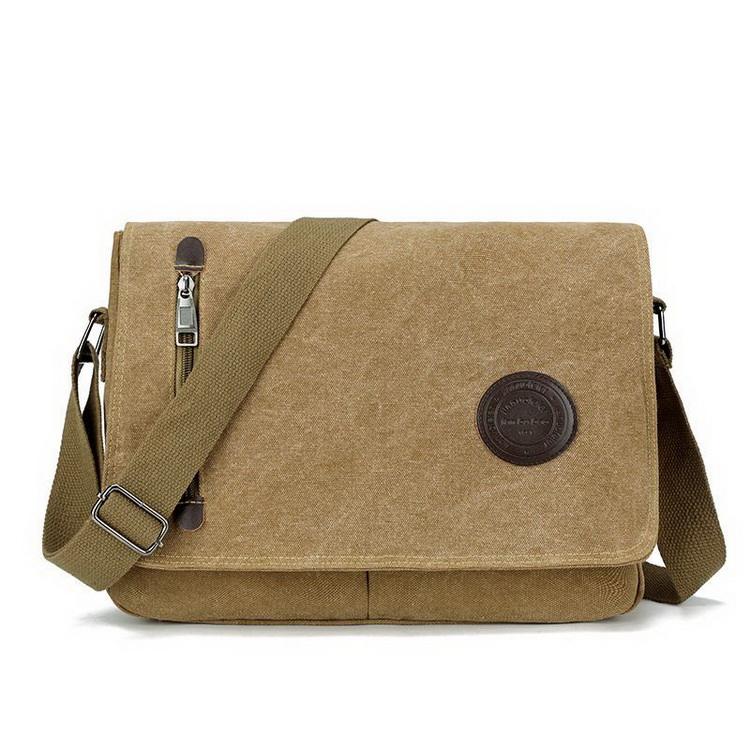 High quality canvas messenger crossbody bag wholesale designer cotton sling bags for men women