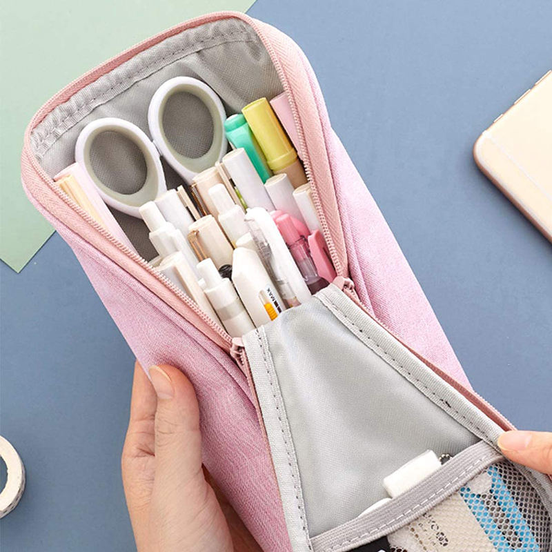 School promotional gift pen pouch bag stationery organizer colored pencils bag kids pencil bag cute