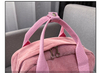 Fashion casual school computer daypack bag custom label teenager girls corduroy backpack pink tote backpack