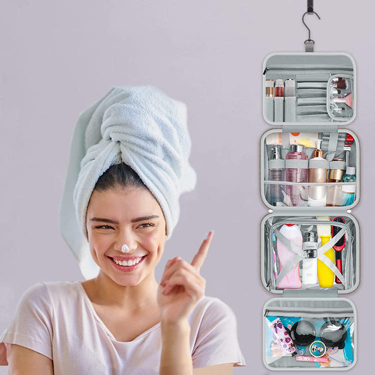 Durable Bathroom Toiletries Organizer Outdoor Travel Hanging Makeup Storage Bag