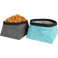 2 pcs Collapsible Dog Travel Bowls Light Weight Foldable Dog Water Food Bowls for Pets Outdoor
