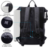 Large College High School Laptop Travel Backpacks USB Recycled Fabric RPET Waterproof Roll Top Backpack for Men