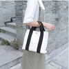 Customize Brand Promotion Gift Leisure Shoulder Canvas Tote Handbag Solid Color Blank Fashion Women Handbags Canvas Cheap Wholesale