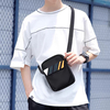 water resistant black small crossbody bag for men lightweight mini shoulder bag with adjustable shoulder strap