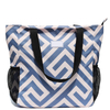 Custom Print Customized Logo Polyester Women Side Mesh Pocket Handbags Shopping Bag Tote Bags with Zipper