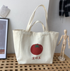 Large Capacity Carry on Reusable Cotton Shopping Tote Bag Custom Printing Portable Tote Bag for Women