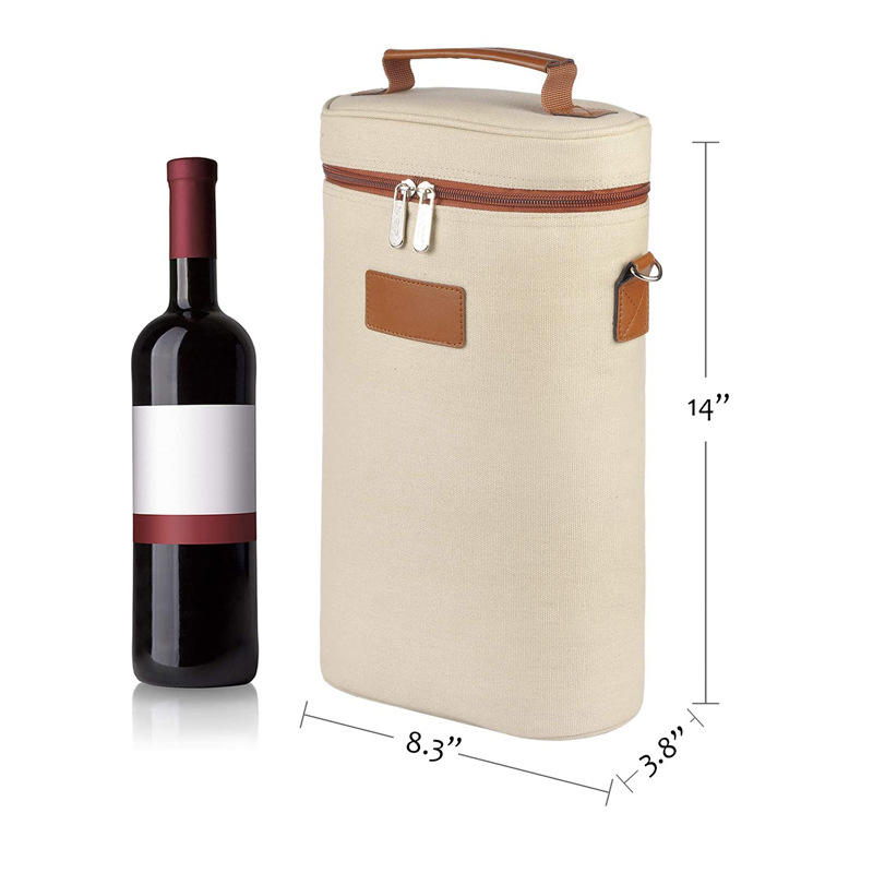 BSCI Factory Customized Wine Bag Portable Oxford Gift Bag Waterproof Cooler Wine Insulation Bag