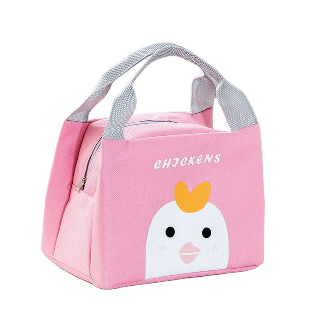 Portable Kids Lunch Box Set Kids Cartoon Insulated Tote Lunch Bag Custom Insulated Reusable Cooler Bag
