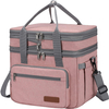 BSCI Factory Double Oxford Cloth Fashion Portable Shoulder Outdoor Picnic Refrigerated Insulated PEVA Lunch Cooler Bag