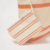 Canvas Beach Tote Cooler Bag Large Beach Tote Bag with Stripes Customized Stripe Beach Bag