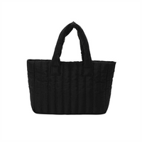2025 Padded Quilted Tote Bag Women Casual Space Feather Puffy Handbag Warm Cute Winter Tote Bag