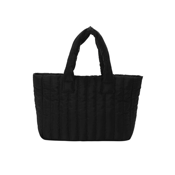 2025 Padded Quilted Tote Bag Women Casual Space Feather Puffy Handbag Warm Cute Winter Tote Bag