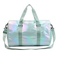 Shiny Pearlescent Travel Duffle Bag Dry Wet Separation Water Resistant Sports Gym Bag for Short Trip