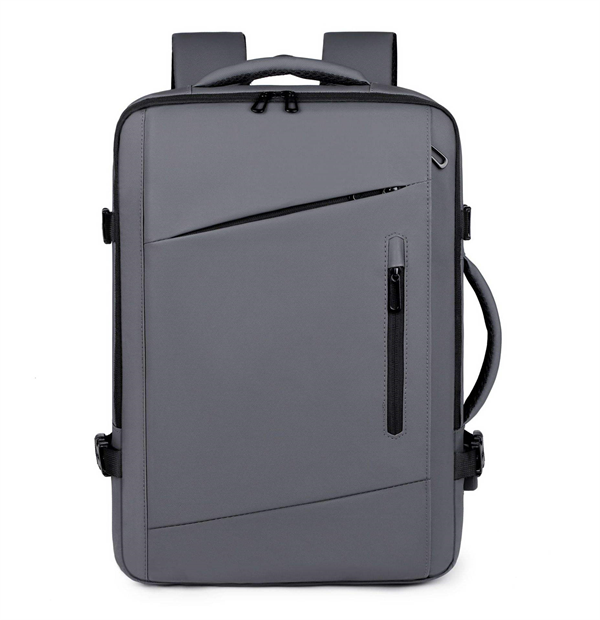 Expandable Business Laptop Backpack Solid Color Large Capacity Travel Computer Rucksack for Men Business Trip