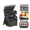 Unisex Insulated Lunch Bag with Zipper Closure Leak-Proof & Waterproof Polyester Cooler 24L Capacity for Office & Travel