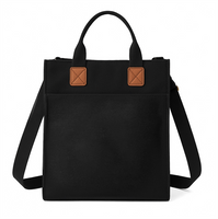 Custom Canvas Tote Bag With Printed Logo Large Capacity Handbag for Exhibition Shopping Corporate Gift