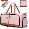 New Travel Duffle Bag for Women And Men Foldable Weekender Duffel Bag with Shoe Compartment Overnight Bags