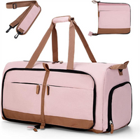 New Travel Duffle Bag for Women And Men Foldable Weekender Duffel Bag with Shoe Compartment Overnight Bags