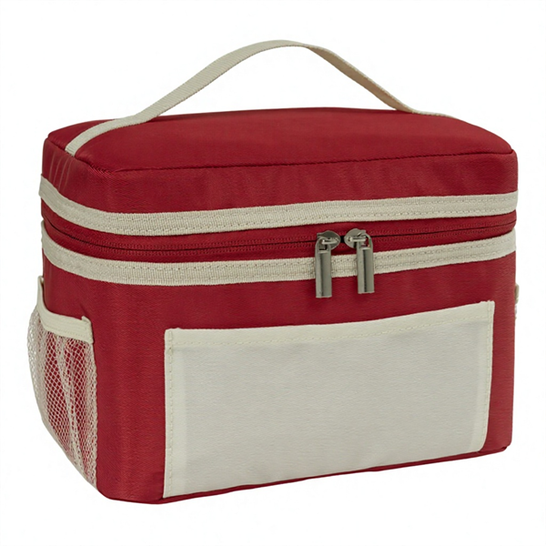 Custom Logo Lunch Cooler Bag with Handle Portable for Picnic Travel & Food Storage