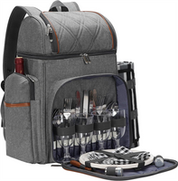 Cross-border New-Style Leak-Proof Insulated Picnic Beach Cooler Backpack Double-Layer Wine Bag PE Material Modern Minimalist