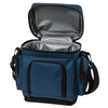 High Quality Eco-Friendly Blue Lunch Cooler Bag with Zipper Closure Portable Design Insulated Thermal Lining Shoulder Straps